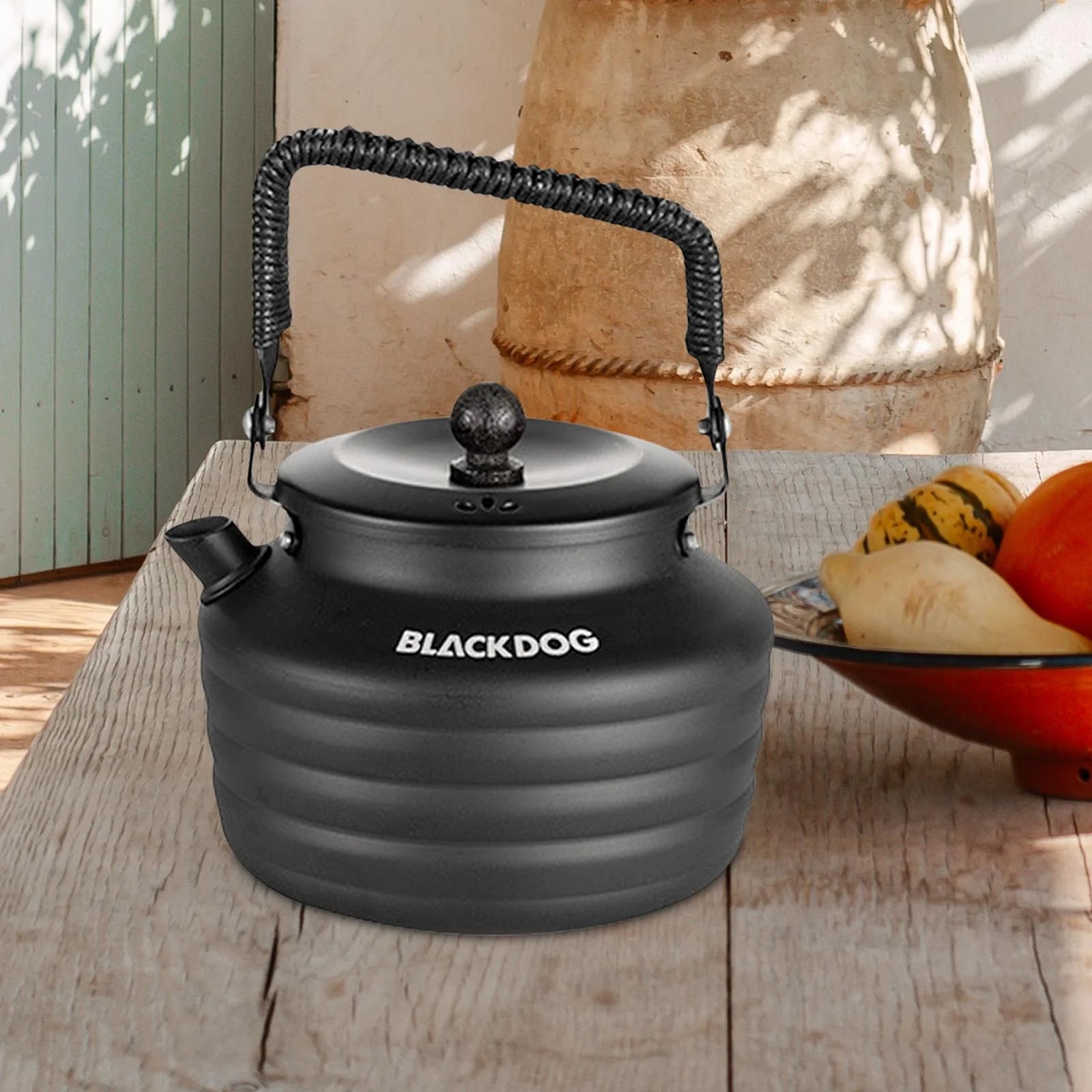 Compact Camping Kettle Teapot Aluminum Alloy Black Lightweight A62753