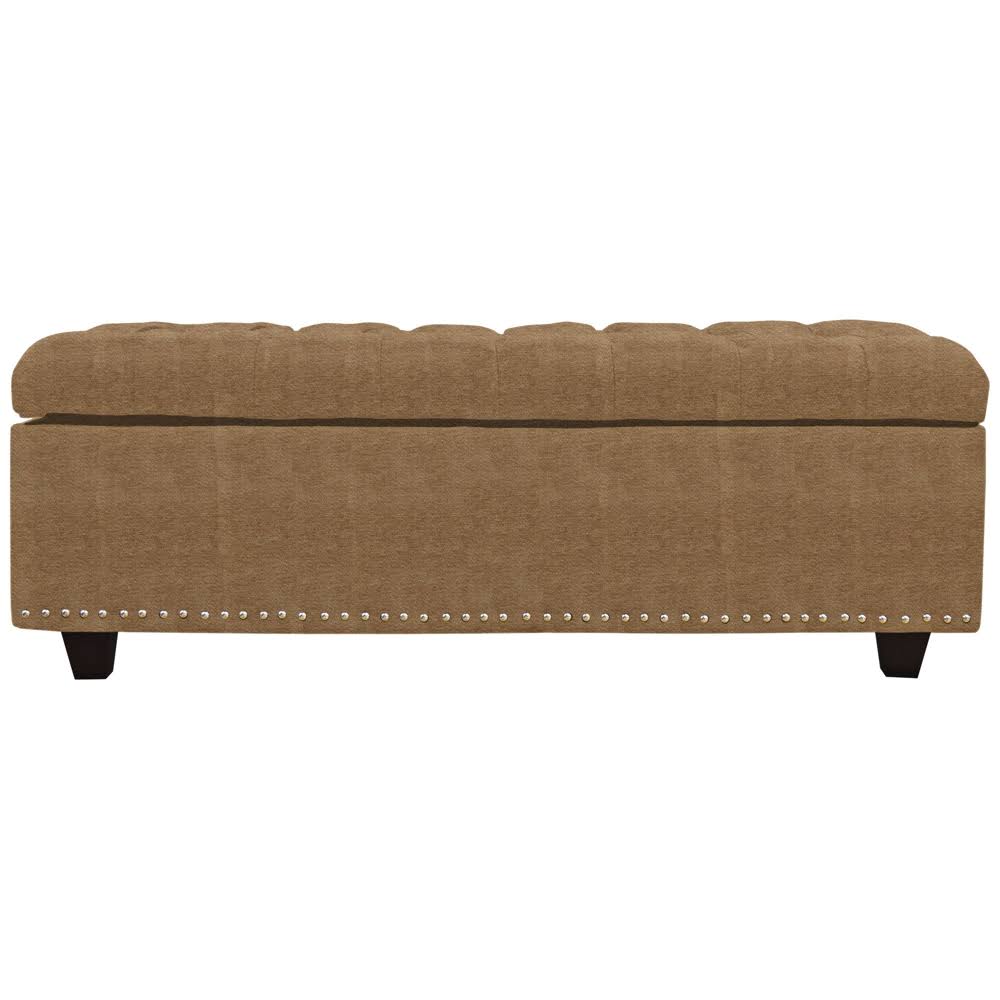 Saddle Fabric Tufted Storage Bench V9919