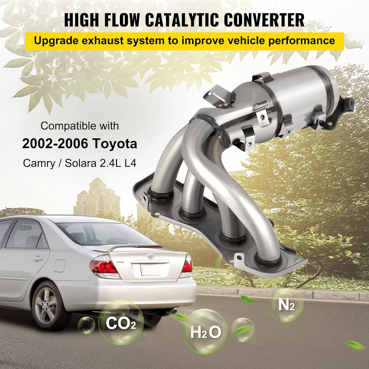 Catalytic Converter Stainless Steel with Gasket Kit Exhaust Manifold T9968