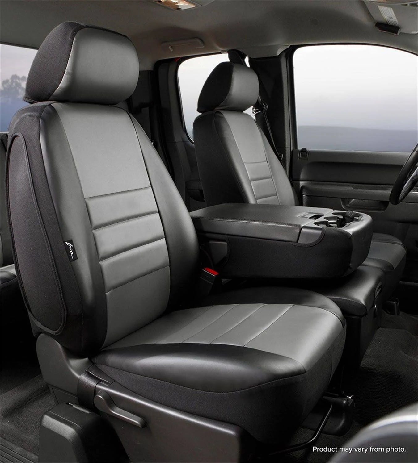Gray LeatherLite Custom Seat Cover L233