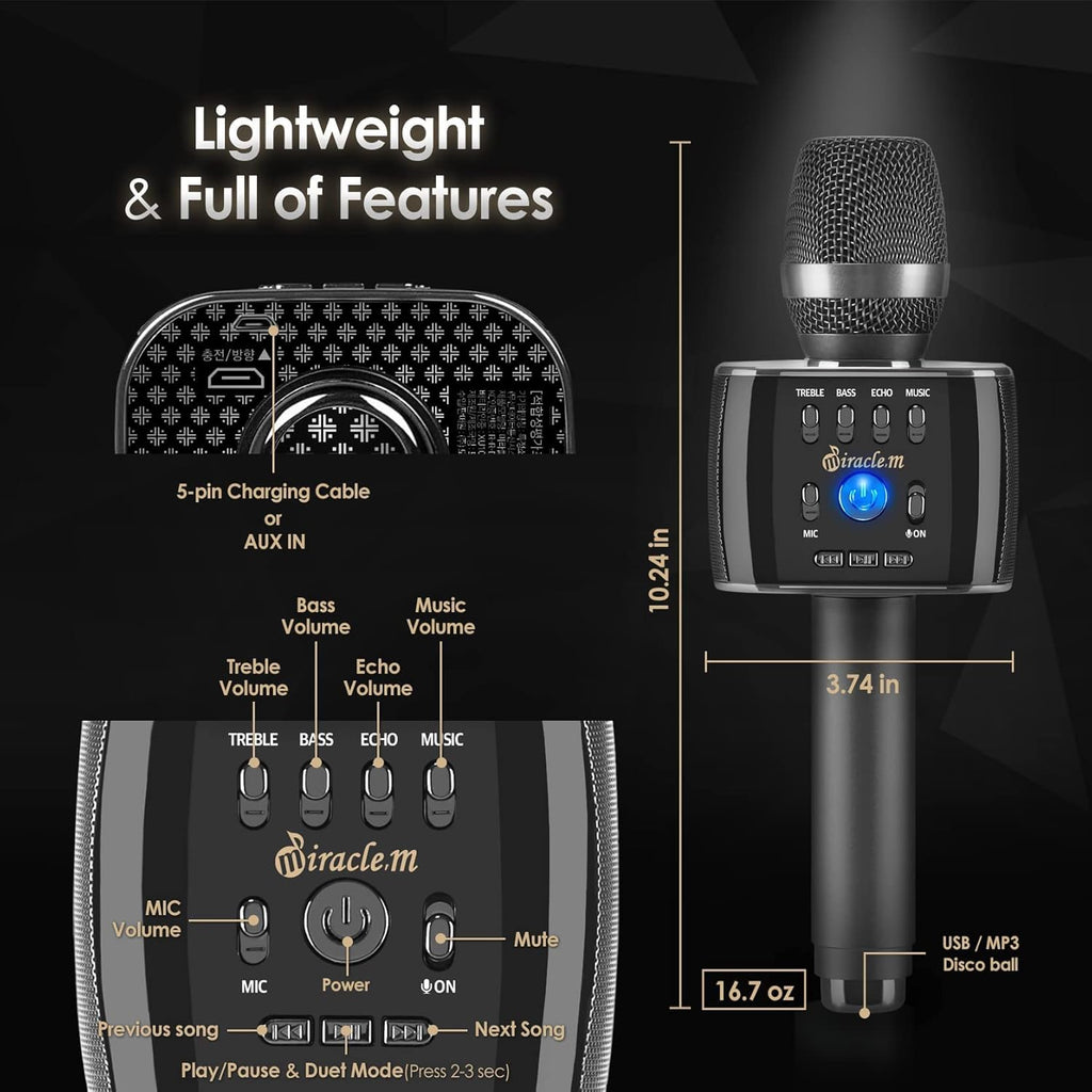 Bluetooth Wireless Karaoke Microphone with Speaker S994
