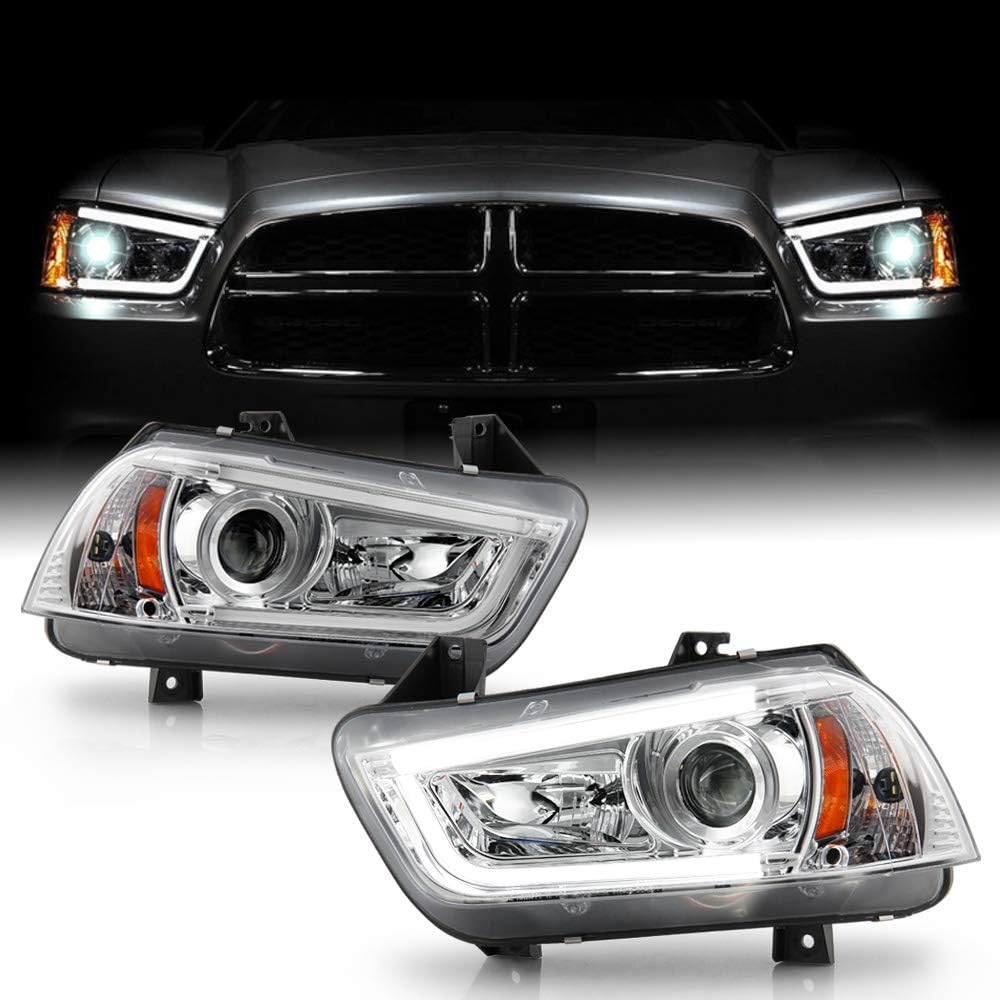 Chrome Housing Projector Headlights Headlamps Assembly U248