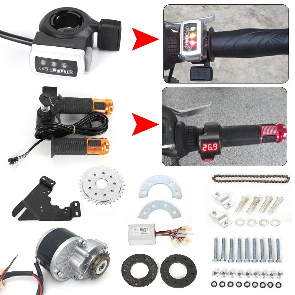 24V 250W Electric Bicycle Conversion Kit Left Chain Drive with Freewheel X55760