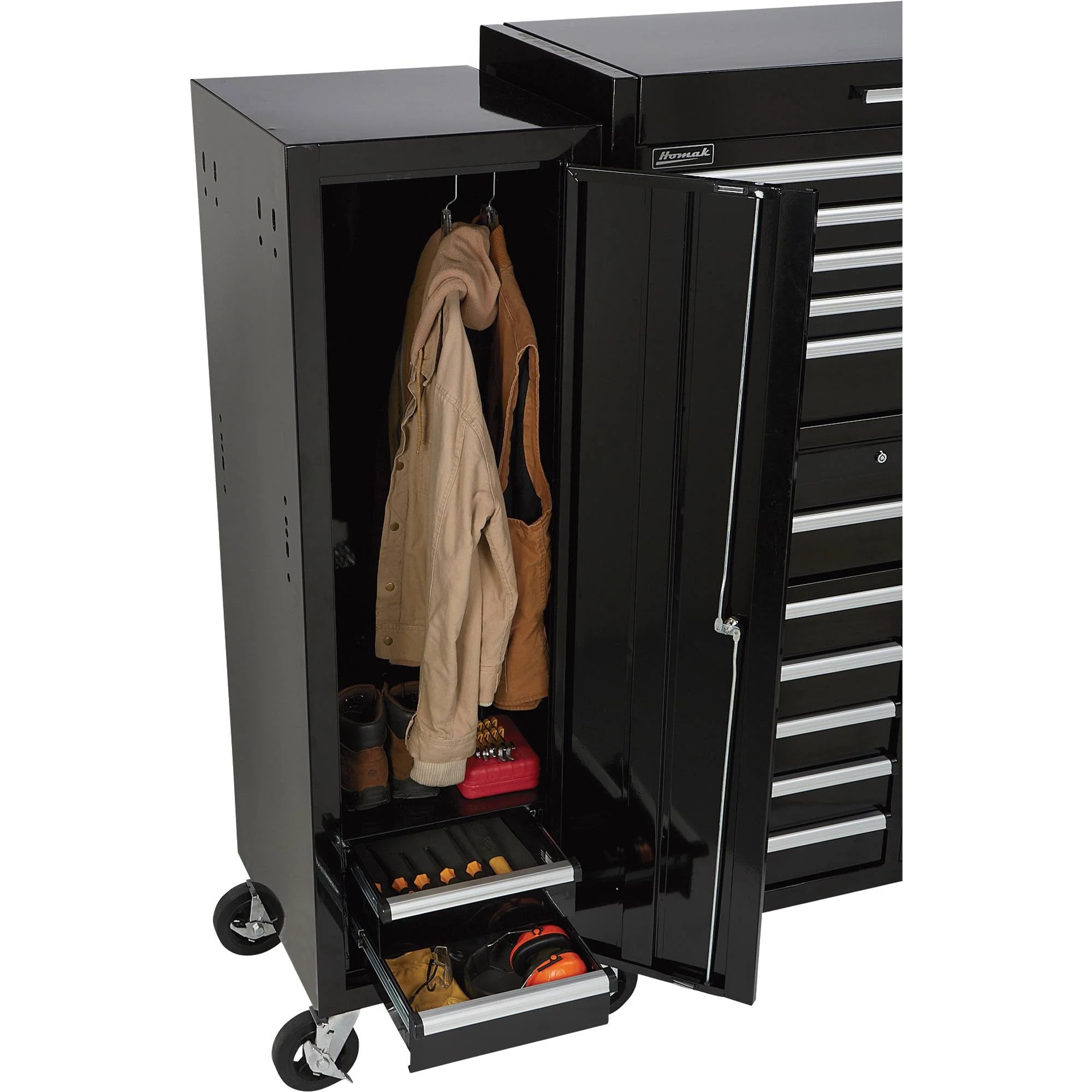 Black Full-Height Side Locker N27326