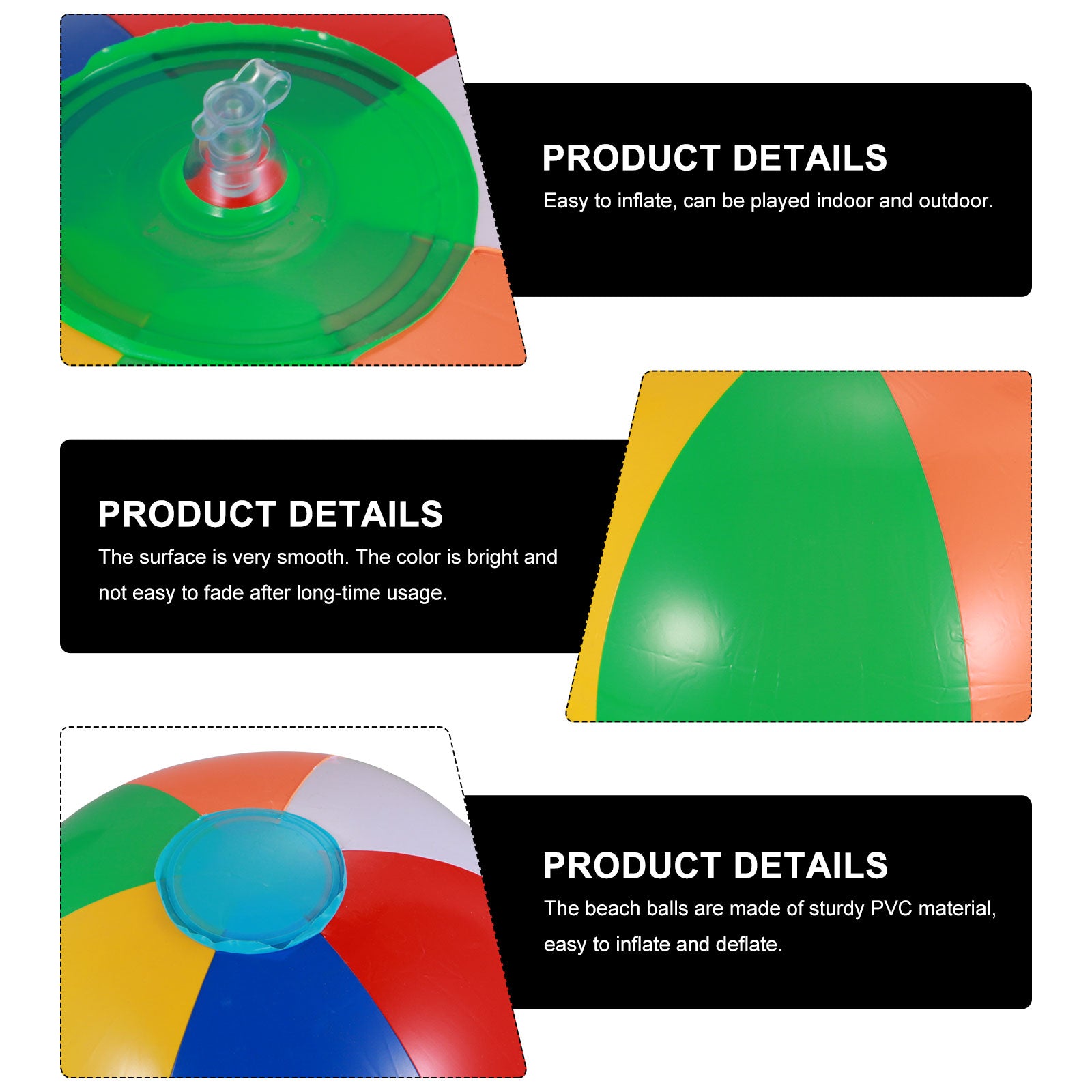 12 Pcs Inflatable Beach Balls Pool Toys J865383