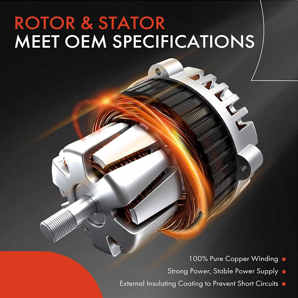 Alternator Compatible with Chevy Silverado 1500, Avalanche 1500, GMC Sierra 1500, Cadillac Escalade O527