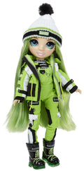Green Winter Break Fashion Doll and Playset with 2 Complete Doll Outfits, Snowboard and Winter Doll Accessories U376