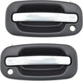 Chrome Black Exterior Door Handle Front Pair Set for Silverado Pickup Truck Pack of 2 S56528