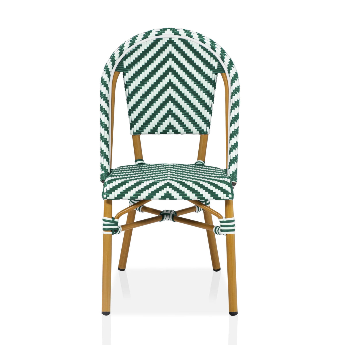 Grey Chevron Patterned Wicker Patio Chair C46423