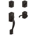 Aged Bronze Single Cylinder Door Handleset with Lever X87732