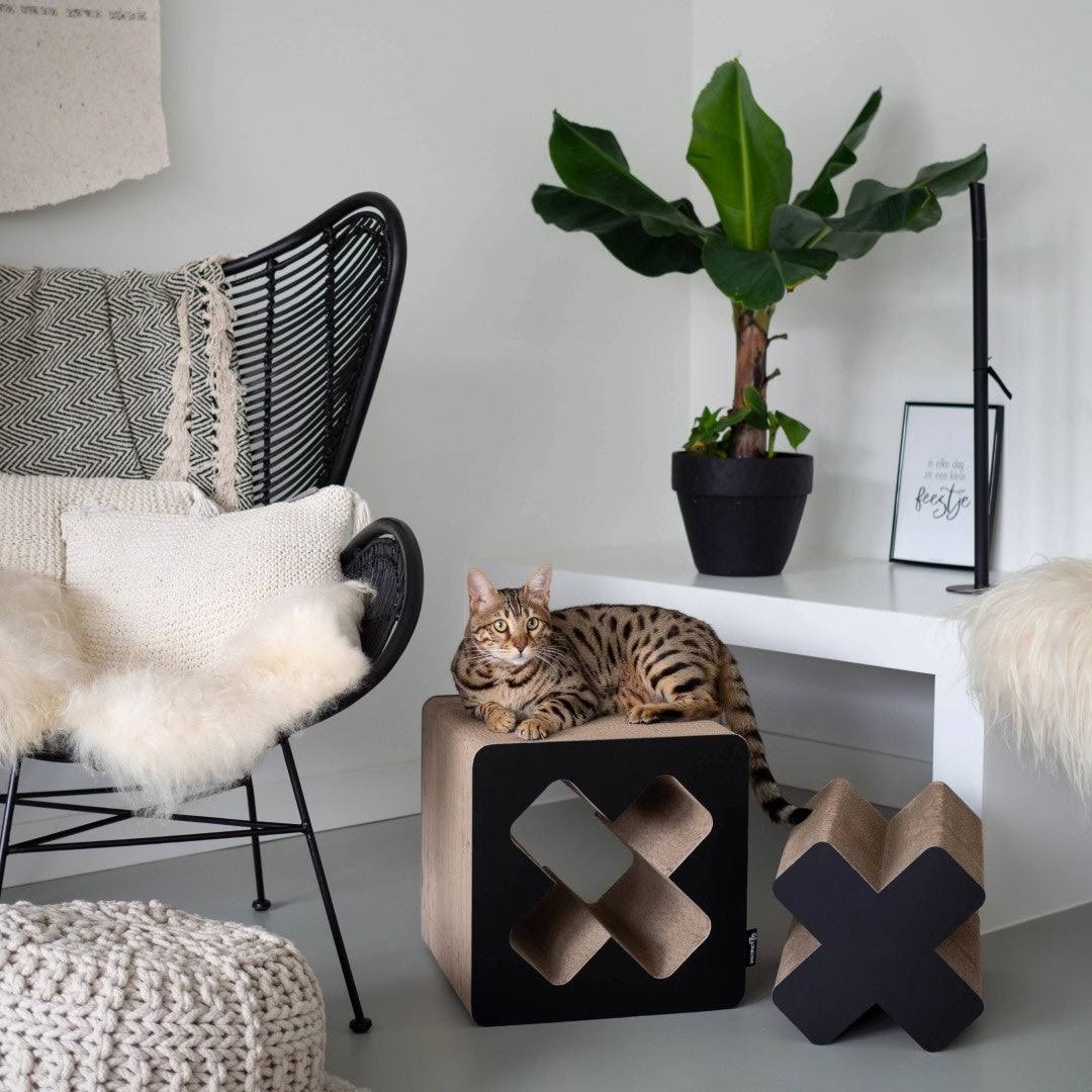 Large White Cardboard Cat Scratcher F532