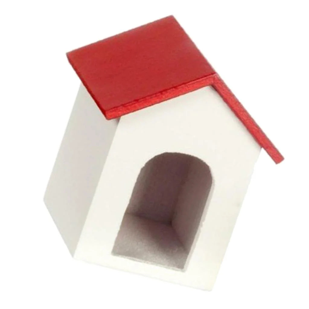 Miniature Wooden Kennel Dollhouse Accessories Q539101