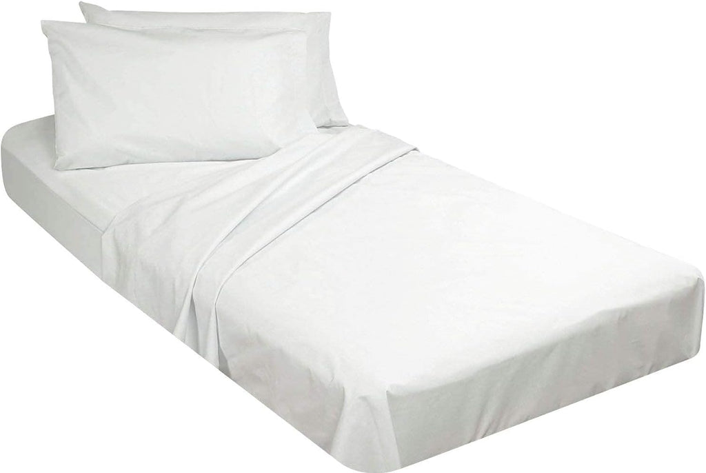 Ivory Solid Cotton Fitted Cot Sheet 4 Piece D229174