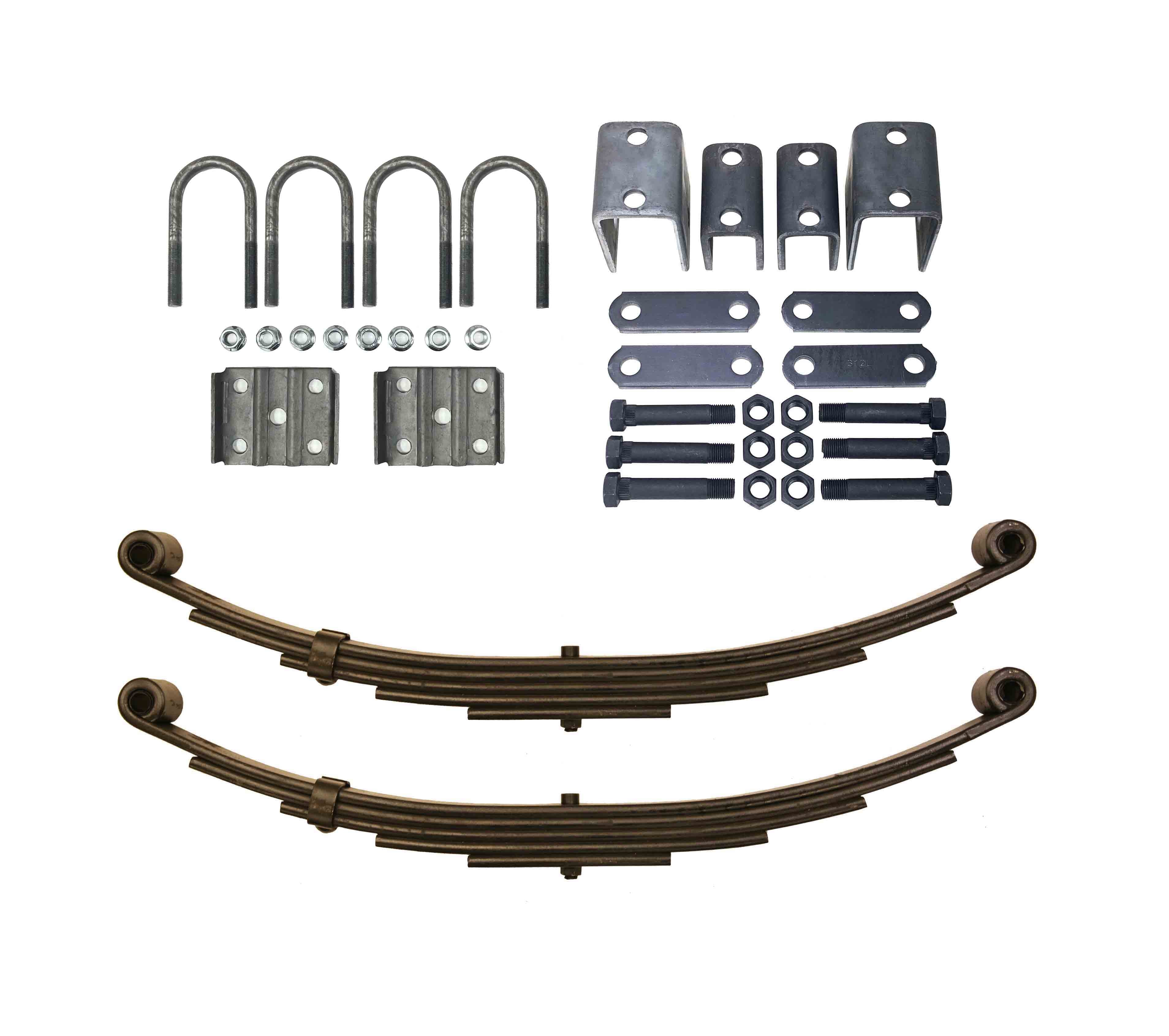 6K Single Trailer Axle Suspension Kit Leaf Spring U-bolt Hanger Kit F380