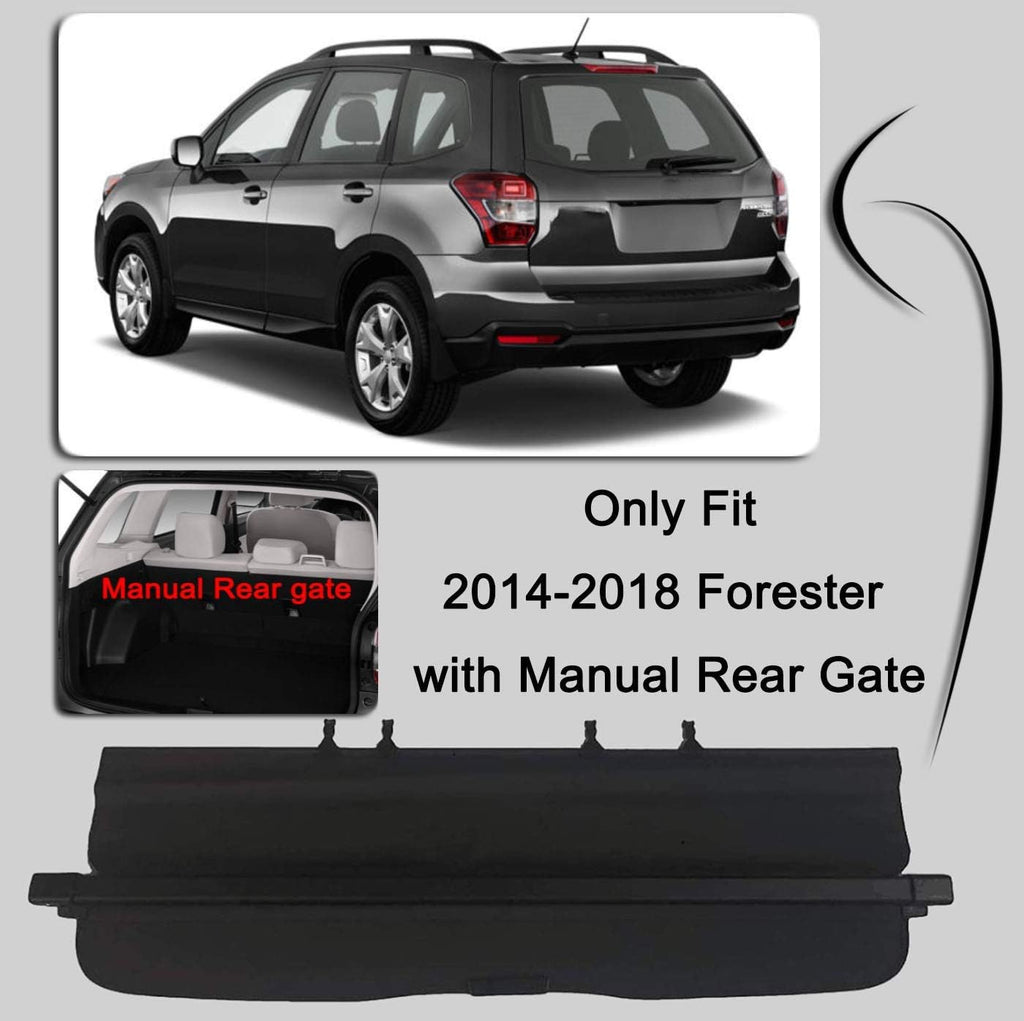 Retractable Cargo Cover for Subaru Forester Black J624