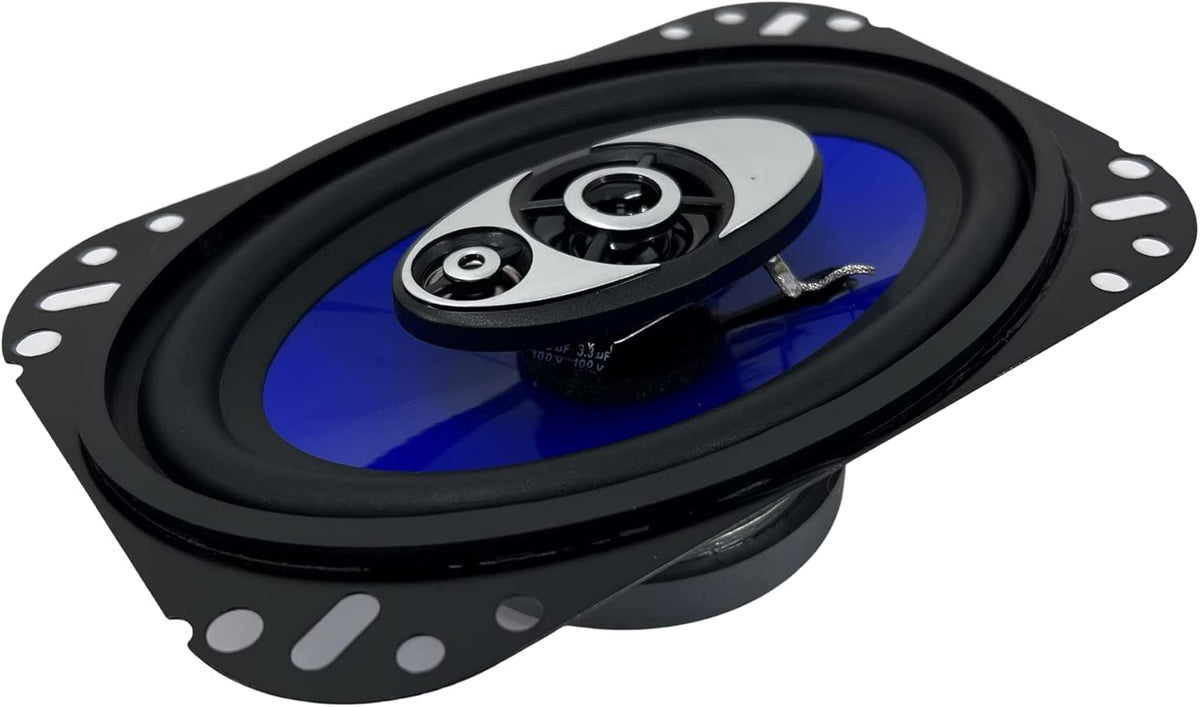4x6 in 3-Way 250 Watts Coaxial Car Speakers, 4 Ohm, 2 Pairs K279461