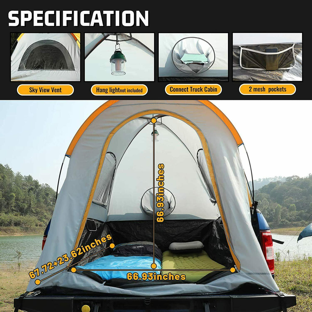 Truck Bed Tent 2-Person Waterproof Y2704