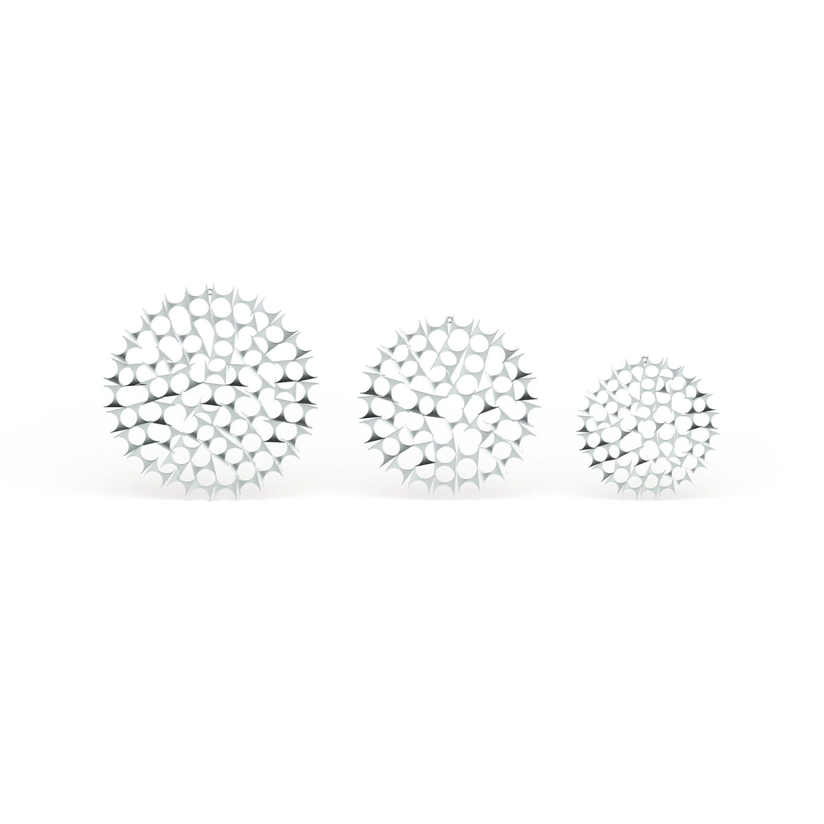Metal Wall Decor (Set of 3) Silver Y40536