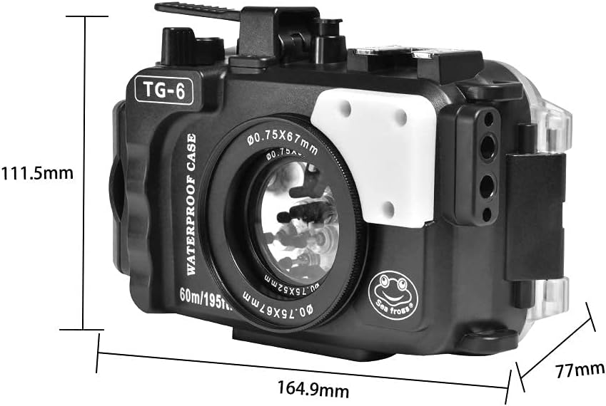 Black Waterproof Diving Case for Olympus TG-6 J44954