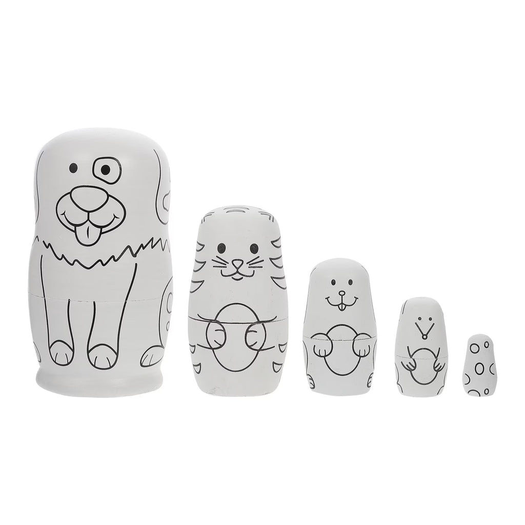 Unpainted Blank Matryoshka Dolls Nesting Dolls M1770