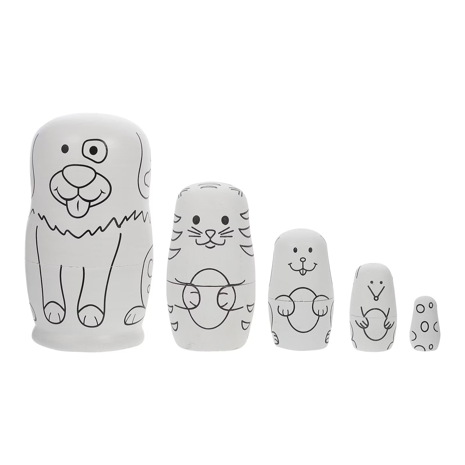 Unpainted Blank Matryoshka Dolls Nesting Dolls M1770