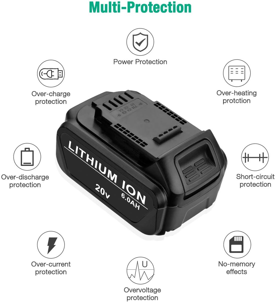 6.0Ah Li-ion Battery 2 Pack U95486