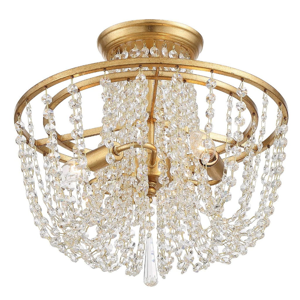 Antique Gold 3 Light Ceiling Mount A333099
