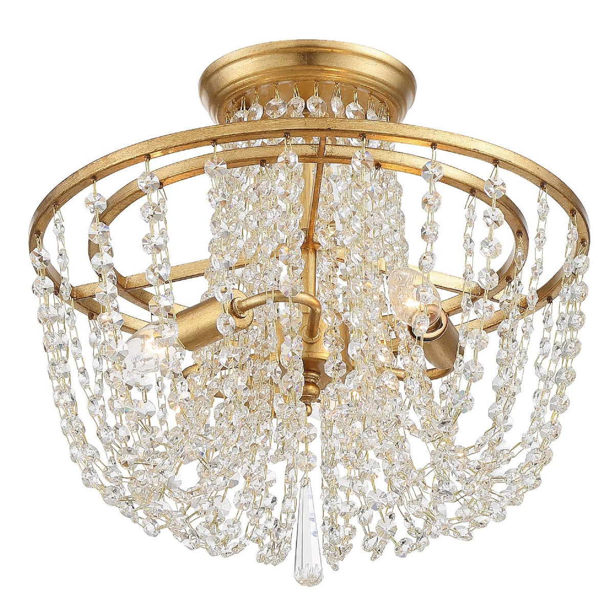 Antique Gold 3 Light Ceiling Mount A333099