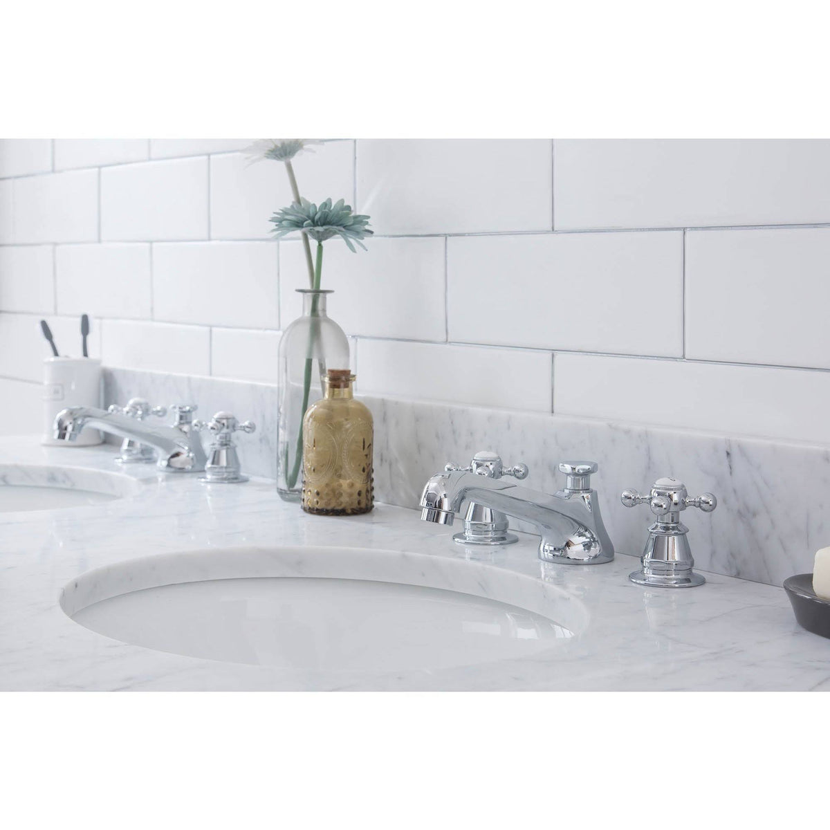 60x22 Double Wash Stand in Chrome Y4182