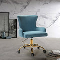 Blue Task Chair with Golden Base J12368