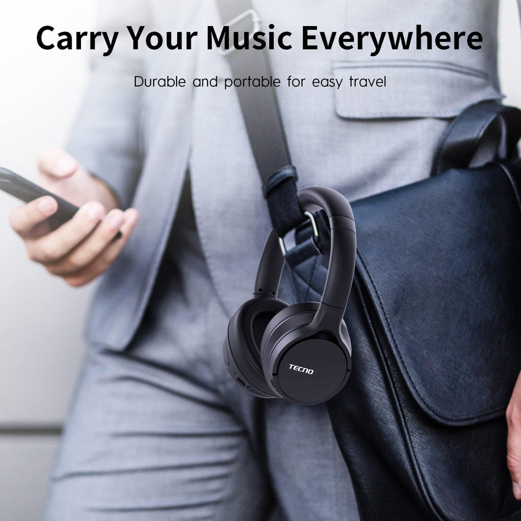 Wireless Over Ear Bluetooth Headphones with Microphone and Portable Case P210