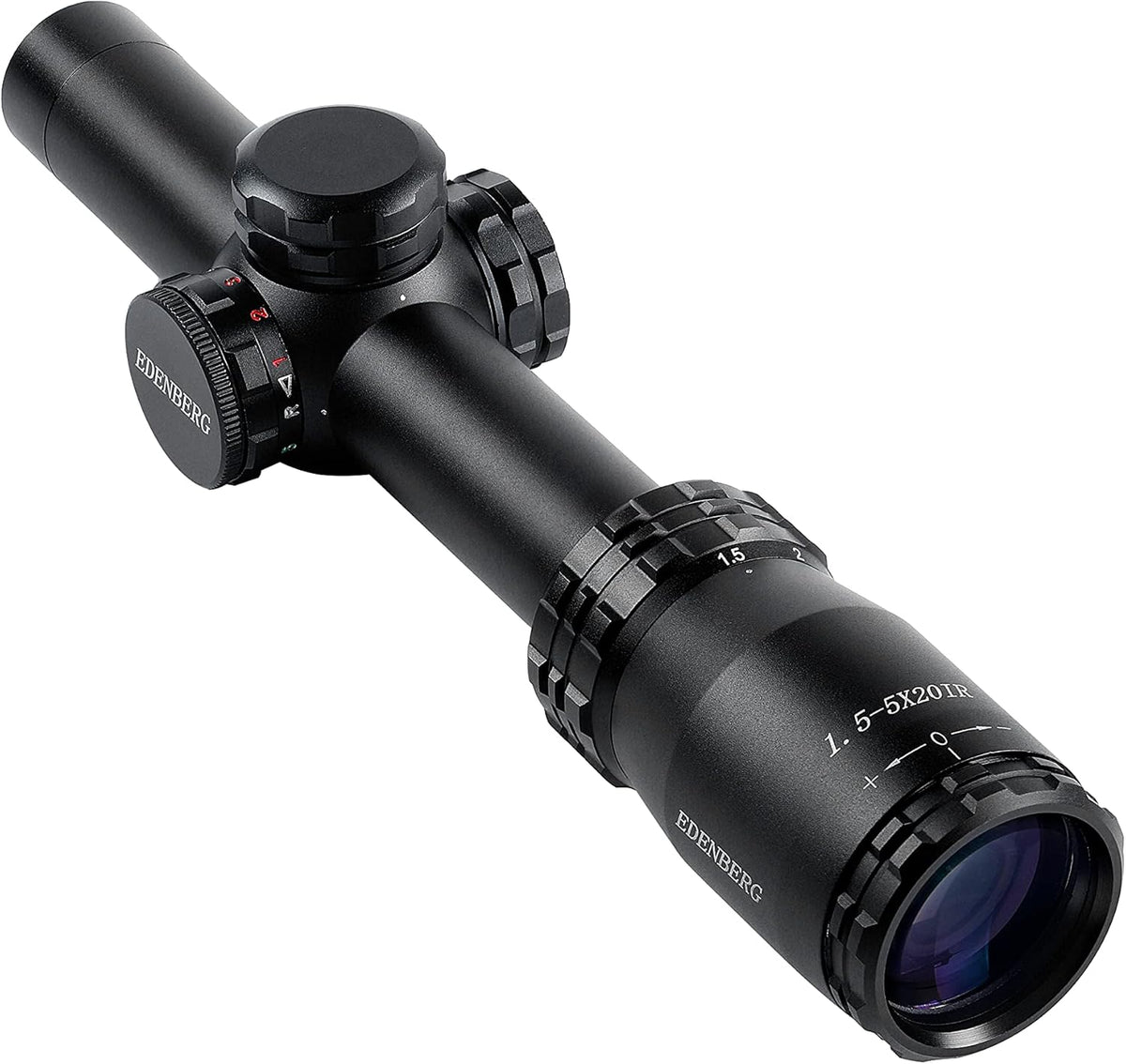 1.5-5X20mm 1-inch Tube Rifle Scope with Green and Red Illumination Reticle A57053