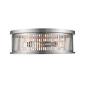 Nickel 4-Light Round Flush Mount K3177