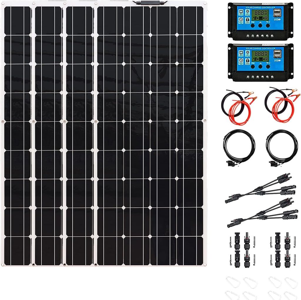 800W Flexible Monocrystalline Solar Panel Kit with 40A Controller C74007