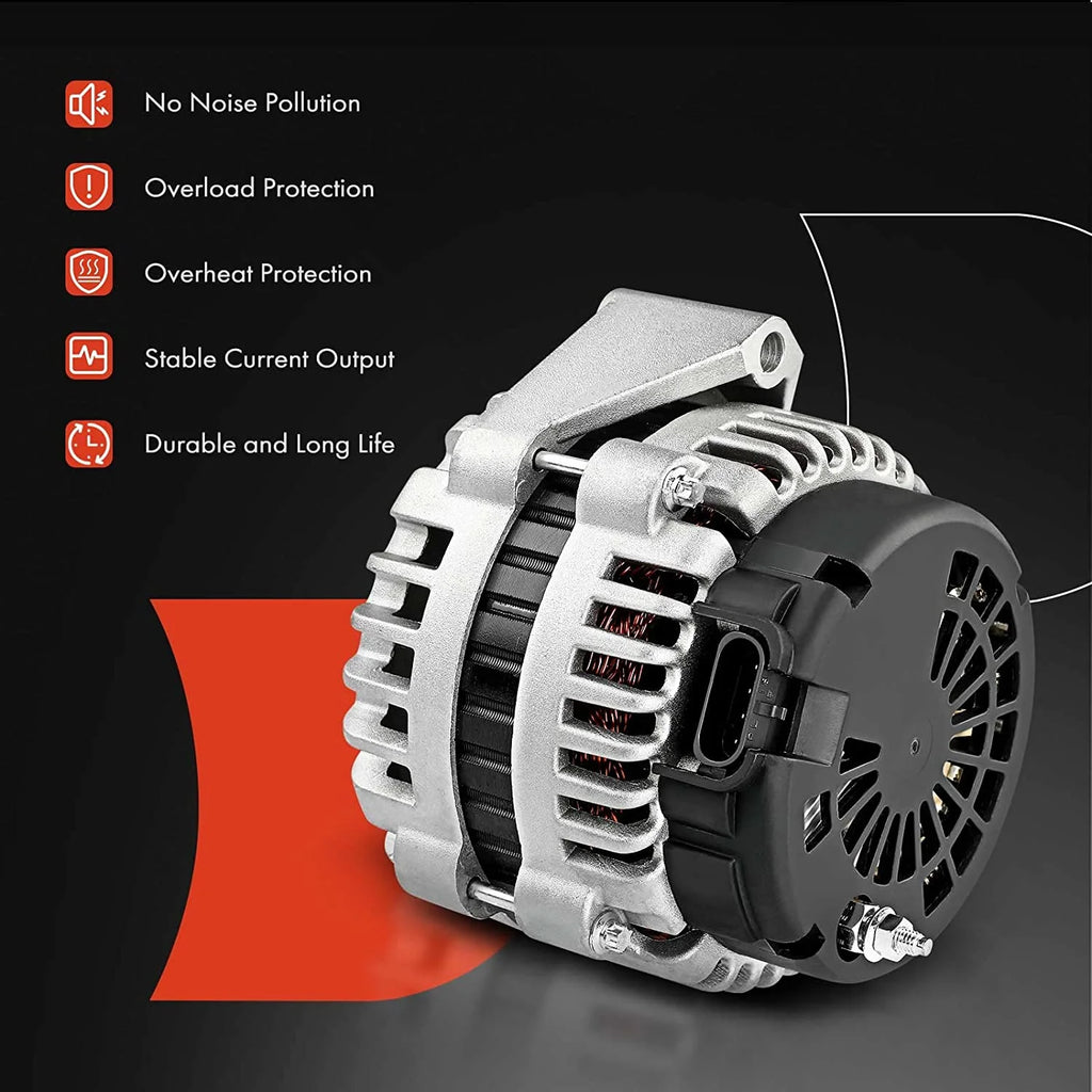 Alternator Compatible with Chevy Silverado 1500, Avalanche 1500, GMC Sierra 1500, Cadillac Escalade O527