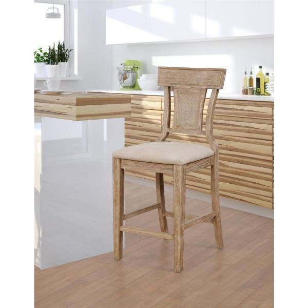 Rustic Brown with Grey Wash Counter Stool B14278