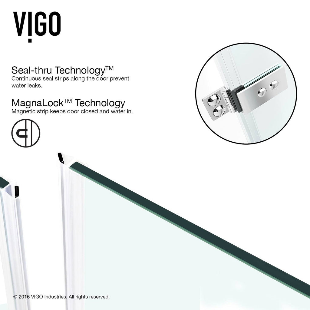 28x22 Frameless Clear Glass Shower Door H1796