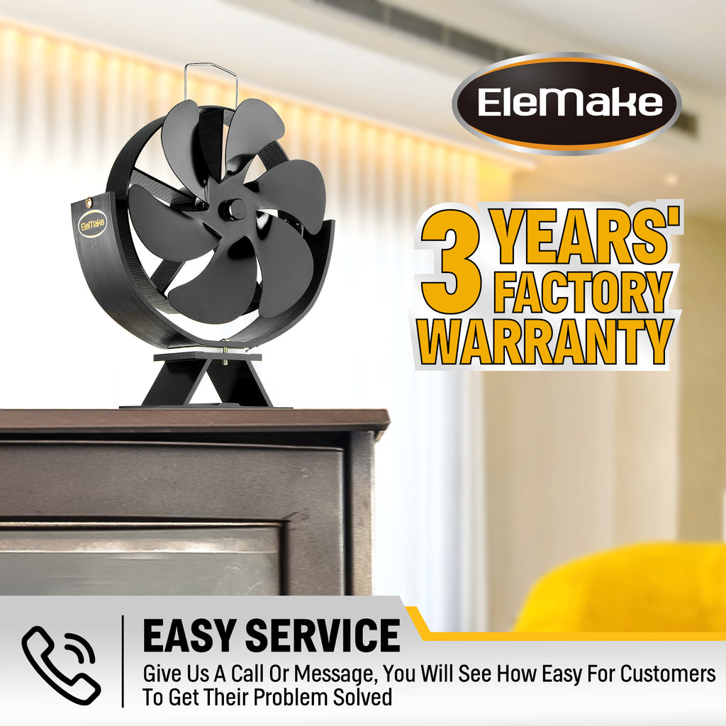 6-Blade Heat Powered Fireplace Fan R588024