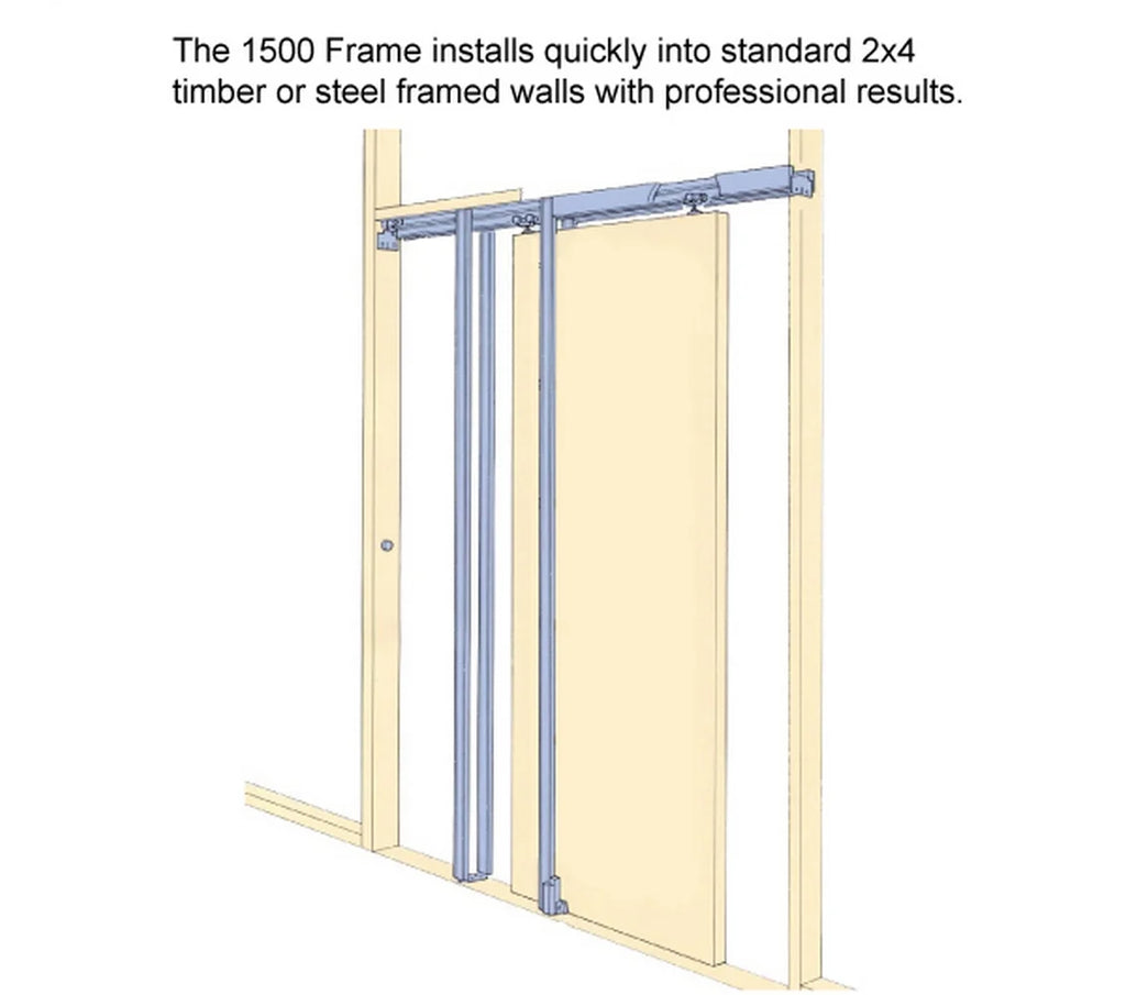 White Silk Clear Glass Solid Wood Double Pocket Doors X276883