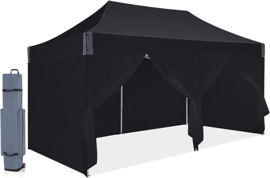 Blue Pop Up Canopy Tent 10'x10' with Removable Sides Walls F231900
