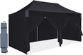Blue Pop Up Canopy Tent 10'x10' with Removable Sides Walls F231900