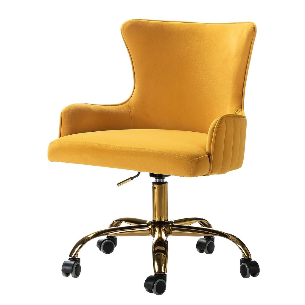 Blue Task Chair with Golden Base J12368