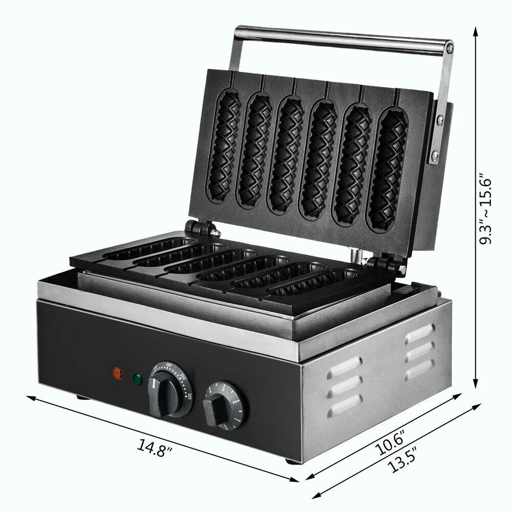 1500W 6 Slice Nonstick Electric Waffle Maker E970724