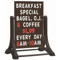 Double Sided Sidewalk Sign with Black Changeable Letterboard W673