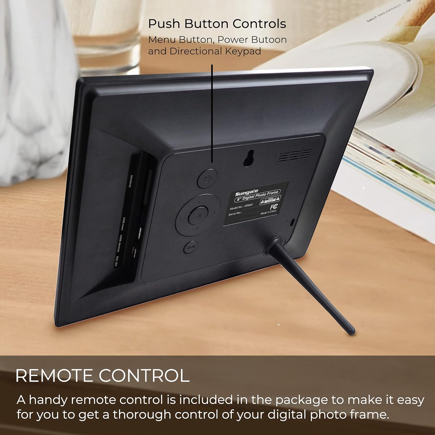 10 Digital Picture Frame with Remote Control P500