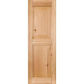 15 in. x 25 in. Exterior Real Wood Pine Raised Panel Shutters Pair Unfinished U229541
