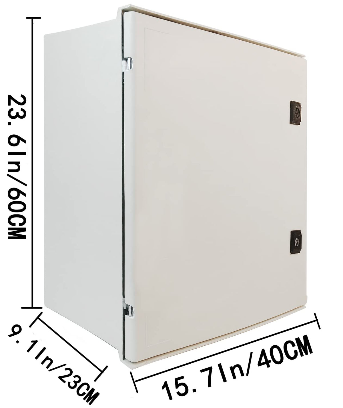 Fiberglass Wall-Mounted Electrical Enclosure with Hinges & Quarter-Turn Latches K287540