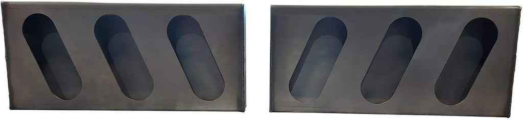 Quadruple Oval Slanted Steel Light Box, 6 Oval Lights, 1 Pair C412