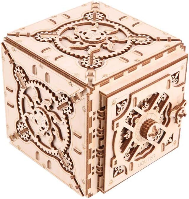 3D Mechanical Treasure Box Wooden Puzzles Pack of 2 B12008