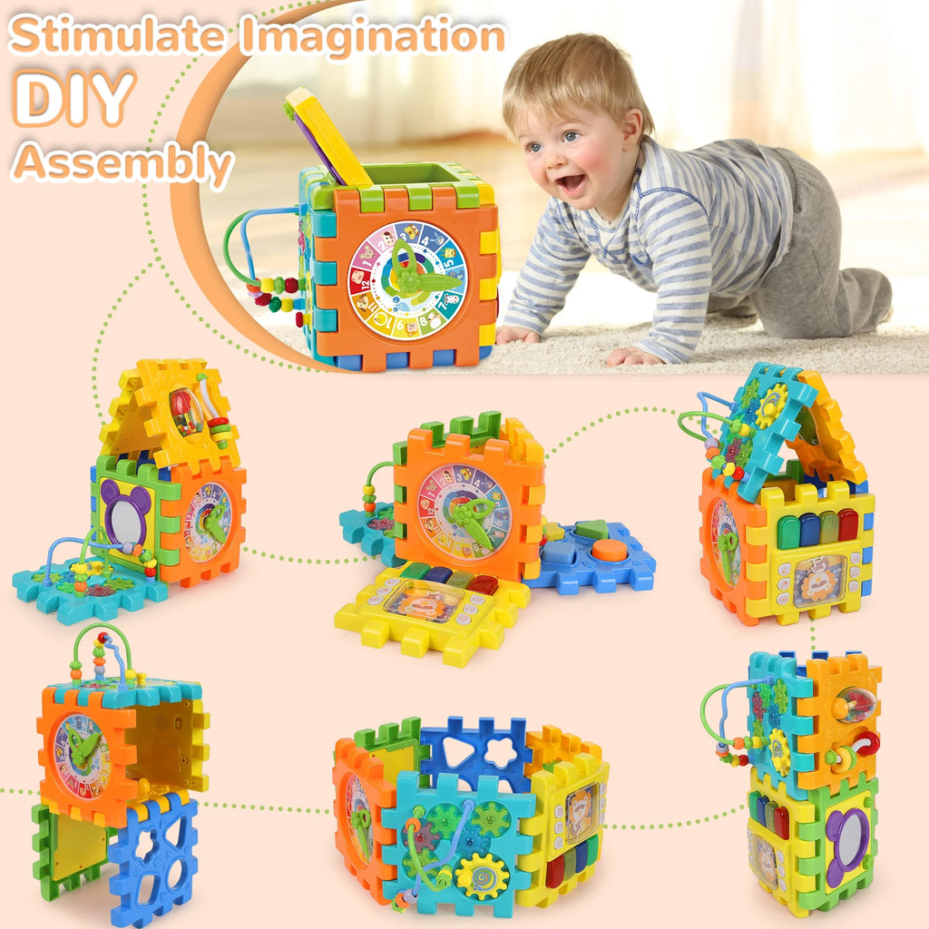 Baby Activity Cube Learning Toys Montessori Toddler Toys O208